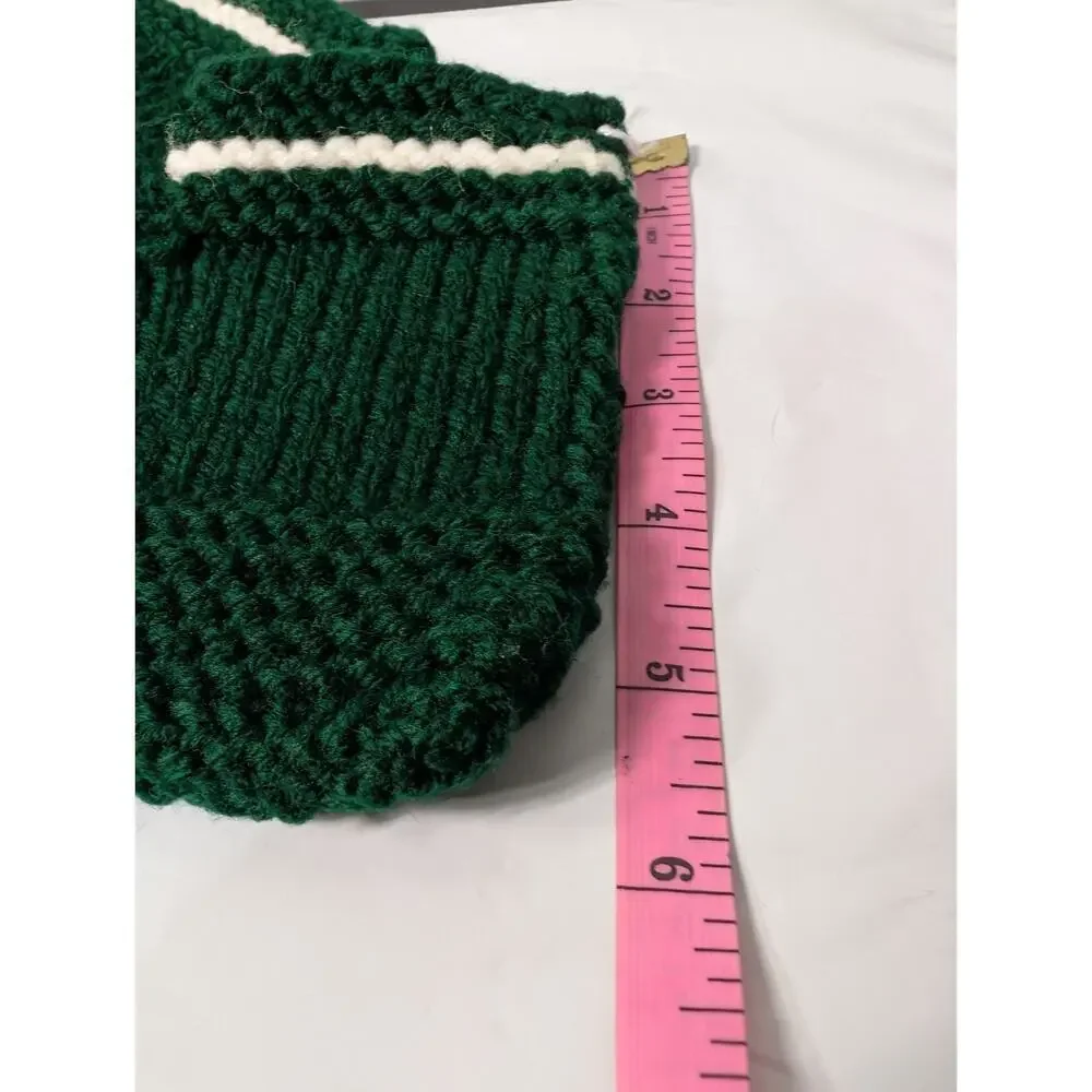 Handmade Dark Green Baby Toddler Booties Slippers